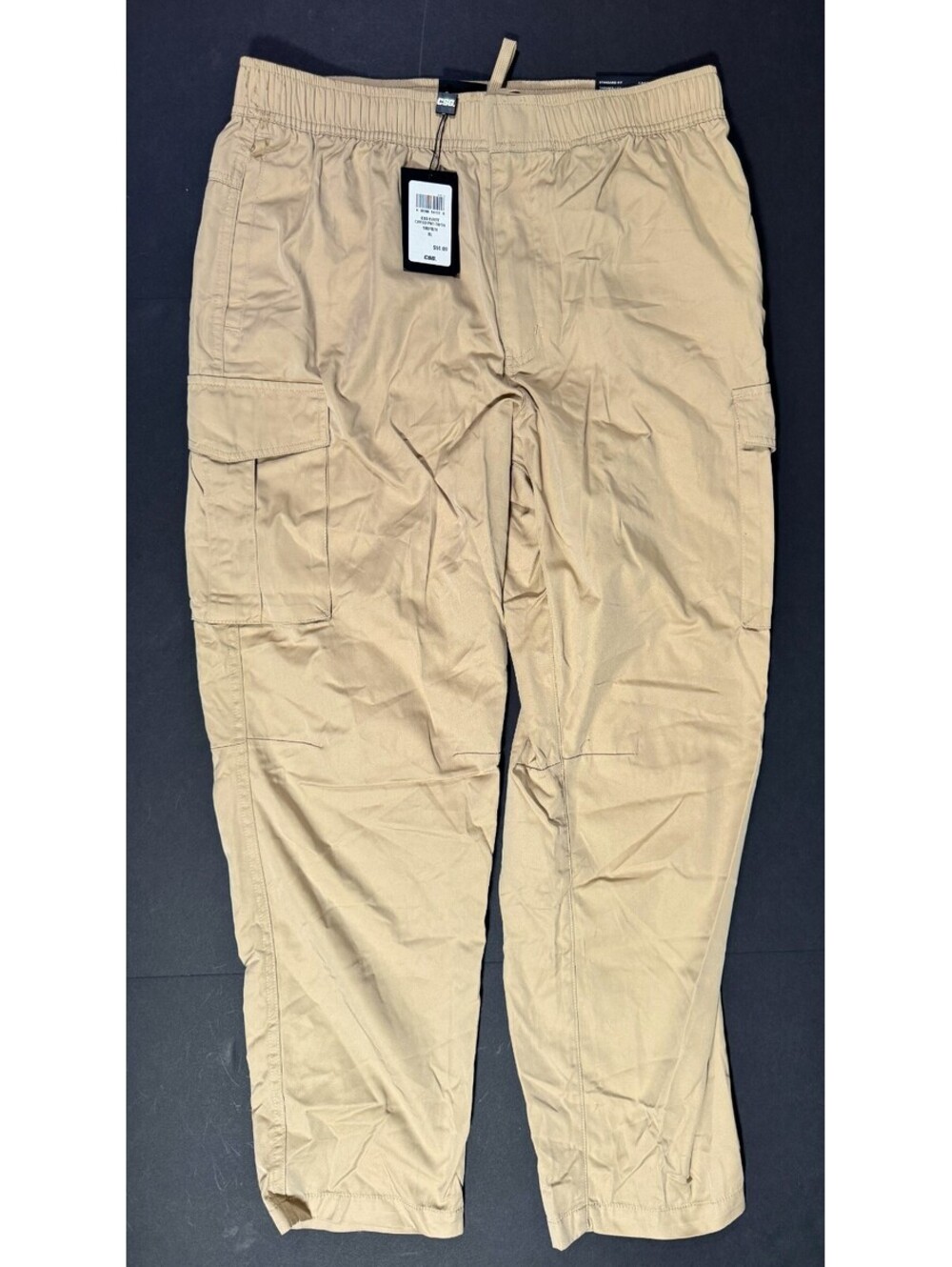 CSG Tan Standard Fit Everett Cargo Pants Casual Utility Work Mens Size XL NWT